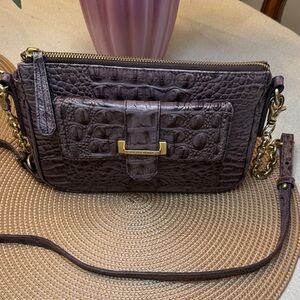 Brahmin Brown Crocodile Crossbody Bag
